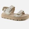Girls Romagnoli | Romagnoli - Tina Beige Et Or Sandals On Labotte