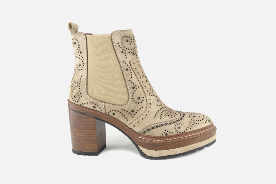Women Pons Quintana | Pons Quintana - Turner Dune Ankle Boots On Labotte