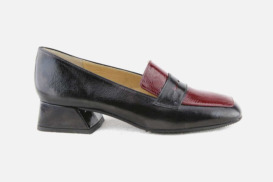Women Brunate | Brunate - Back Noir Rubis Loafers On Labotte