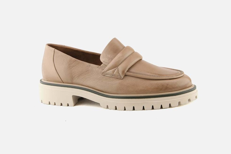 Women Paul Green | Paul Green - Passe Passe Cafe Latte Loafers On Labotte