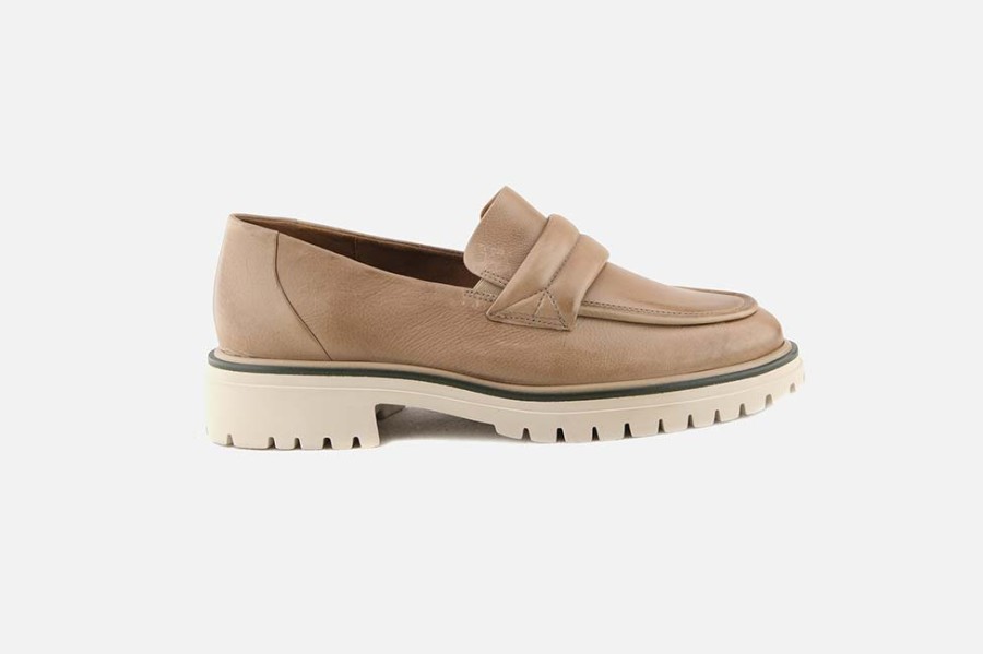 Women Paul Green | Paul Green - Passe Passe Cafe Latte Loafers On Labotte