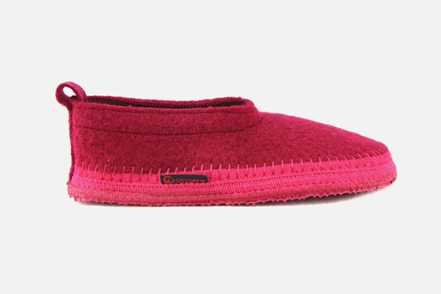 Women Giesswein | Giesswein - Corvatsch Rouge High Slippers On Labotte