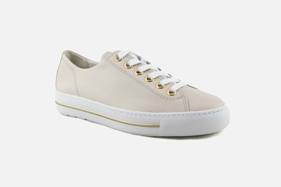 Women Paul Green | Paul Green - Parfait Beige Et Or Sneakers On Labotte