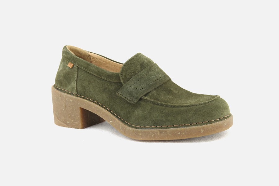 Women El Naturalista | El Naturalista - Ticino Moc Forest Loafers On Labotte