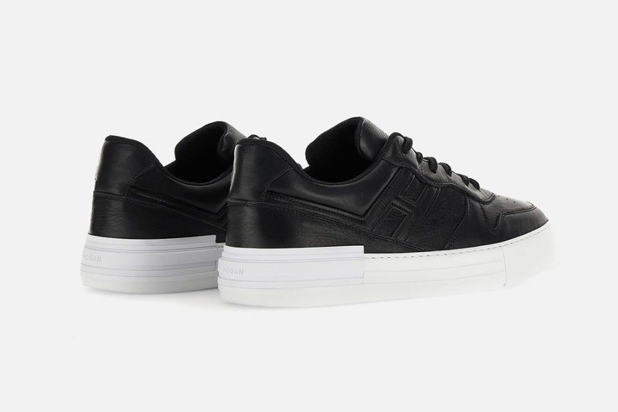 Men Hogan | Hogan - Hogan Rebel H Black Sneakers On Labotte