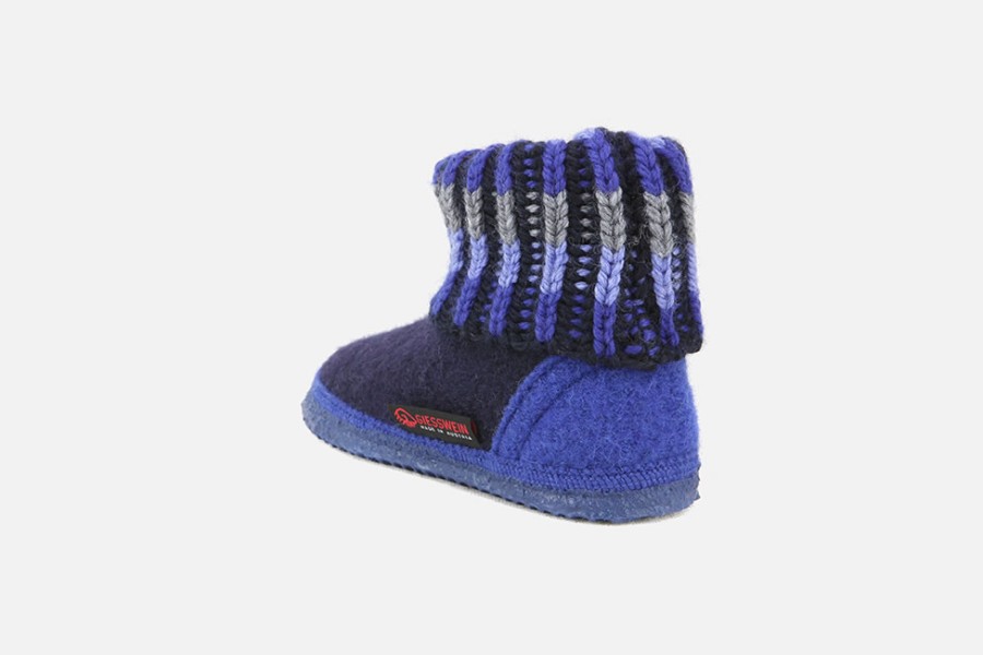 Boys Giesswein | Giesswein - Linden Bleu High Slippers On Labotte