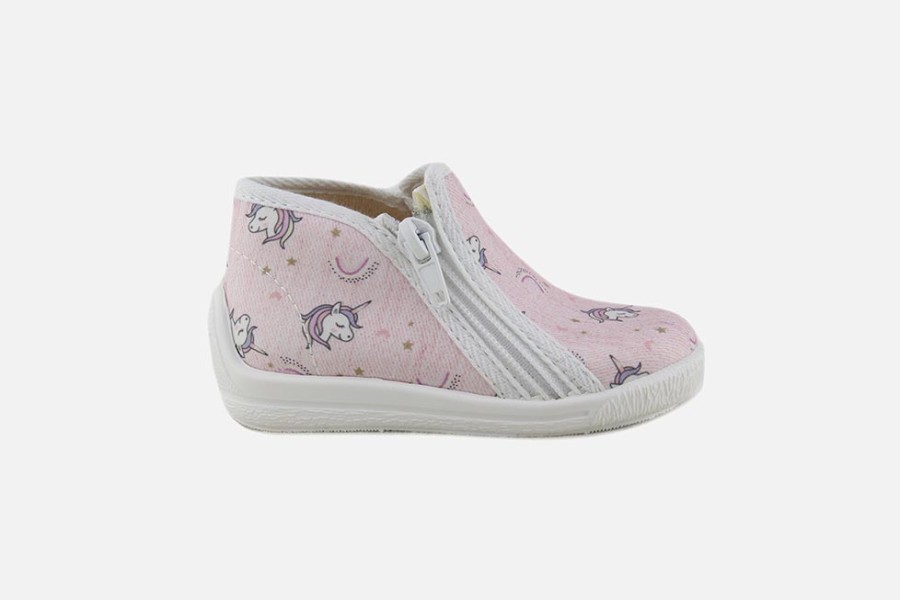 Girls Bellamy | Bellamy - La Licorne Pink High Slippers On Labotte