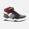Boys Geox | Geox - Perth Black Orange Lace-Up Boots On Labotte