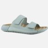 Women Ecco | Ecco - Cozmo 2 Straps Celadon Sandals On Labotte