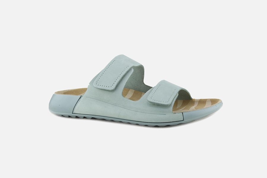 Women Ecco | Ecco - Cozmo 2 Straps Celadon Sandals On Labotte