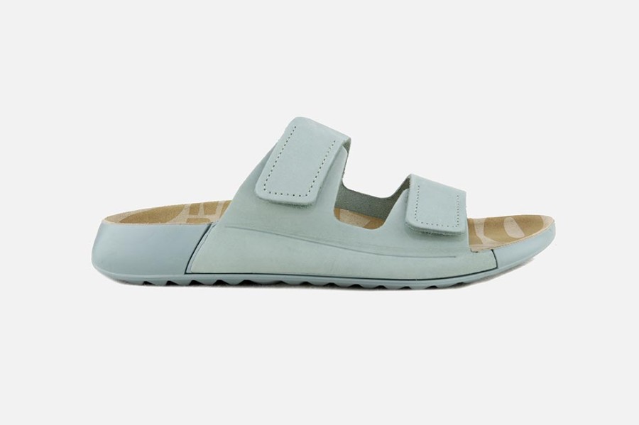 Women Ecco | Ecco - Cozmo 2 Straps Celadon Sandals On Labotte