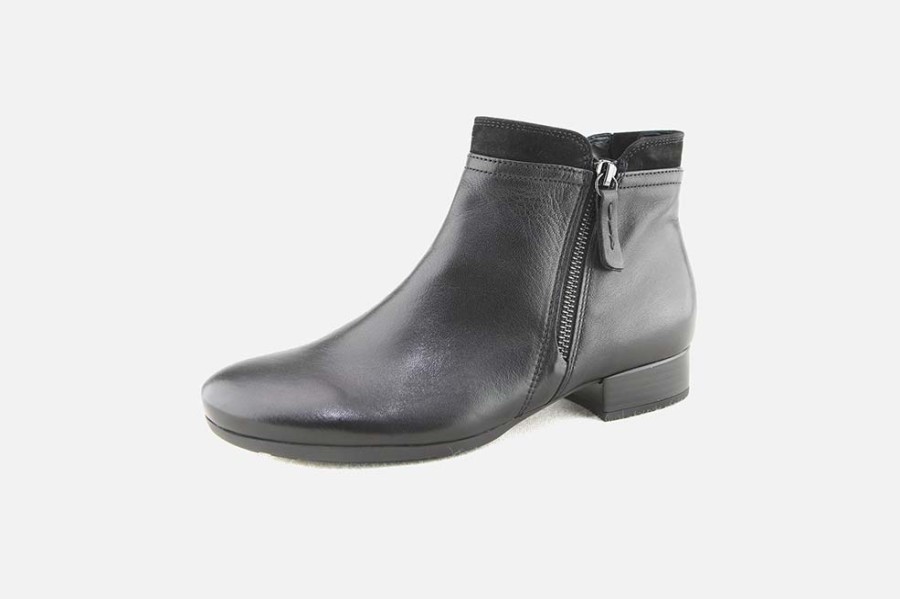 Women Gabor | Gabor - Jacklynn Noir Bimat Ankle Boots On Labotte