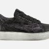 Women Andiafora | Andiafora - Aris Noir Plisse Sneakers On Labotte