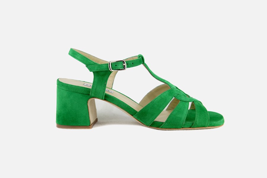 Women Cervone | Cervone - Cigale Vert Sandals On Labotte
