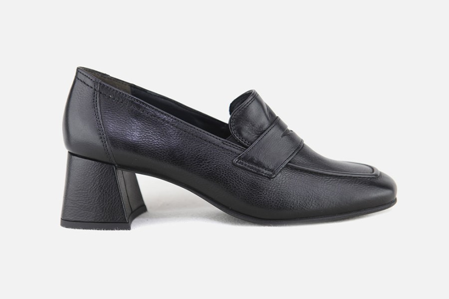 Women Paul Green | Paul Green - Papote Moc Noir Loafers On Labotte