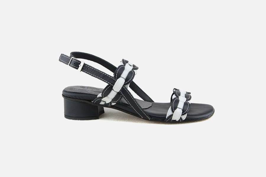 Women Le Gatte Collection | Le Gatte Collection - Perla Bleu Blanc Sandals On Labotte