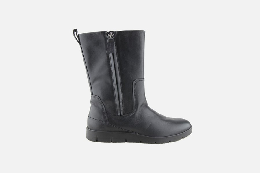 Women Ecco | Ecco - Bella Hi Bizip Black Ankle Boots On Labotte