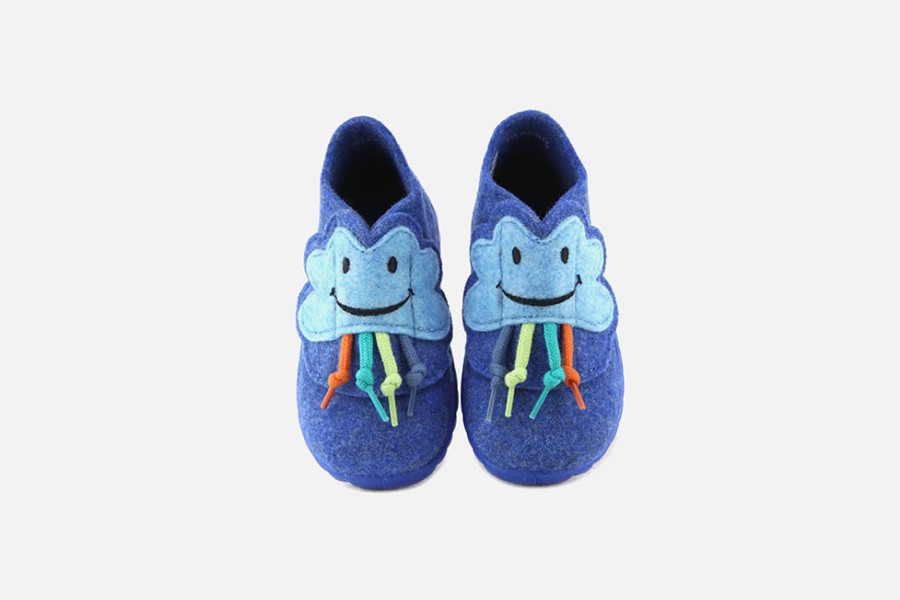 Boys Superfit | Superfit - Cloudy Smily High Slippers On Labotte