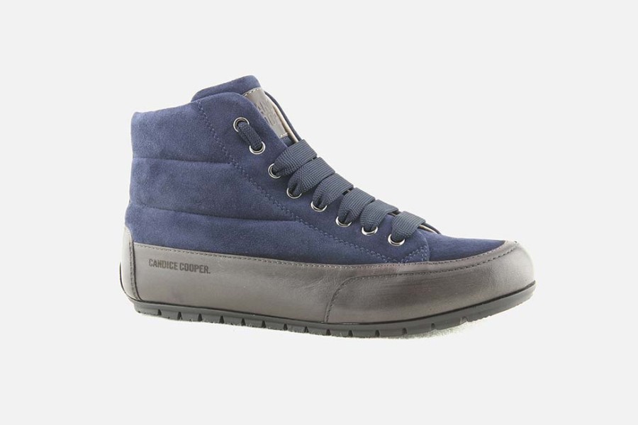 Women Candice Cooper | Candice Cooper - Plus Pump Chic Night Blue Lace-Up Boots On Labotte