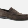 Men Tod's | Tod'S - Mantova Daim Marron Loafers On Labotte