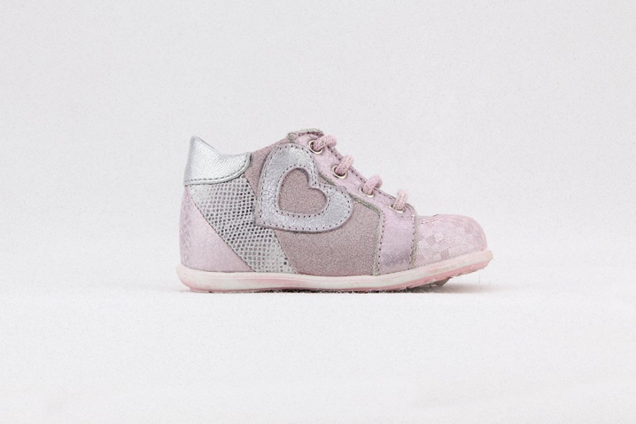 Girls Little Mary | Little Mary - Lilas Rose Lace-Up Boots On Labotte