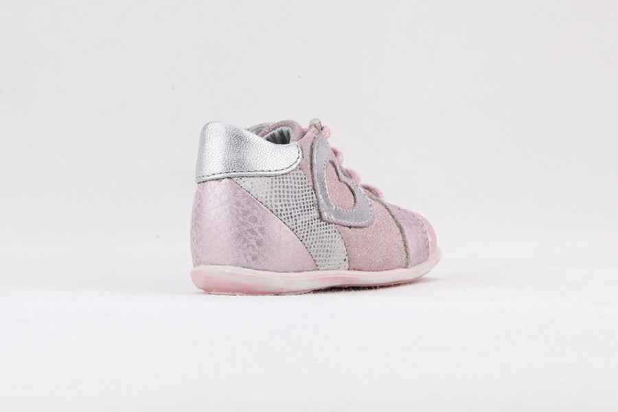 Girls Little Mary | Little Mary - Lilas Rose Lace-Up Boots On Labotte