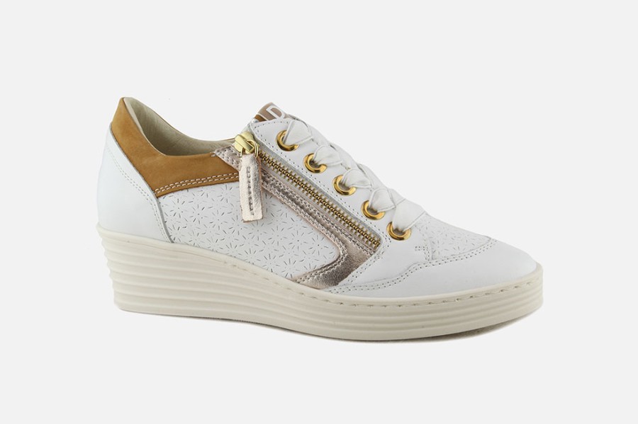 Women DLSport | Dlsport - Dijon Blanc Caramel Sneakers On Labotte
