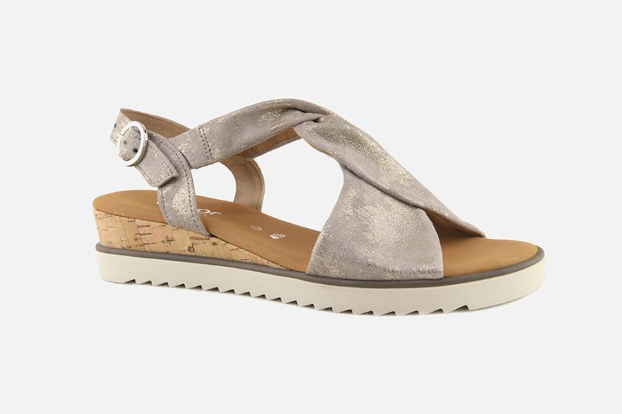 Women Gabor | Gabor - Lysianne Metallic Sandals On Labotte