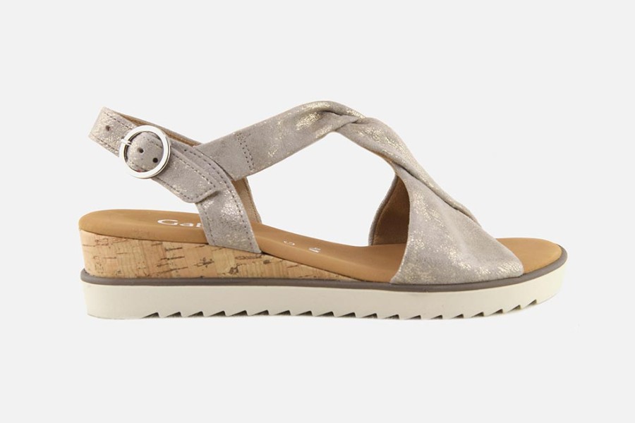 Women Gabor | Gabor - Lysianne Metallic Sandals On Labotte