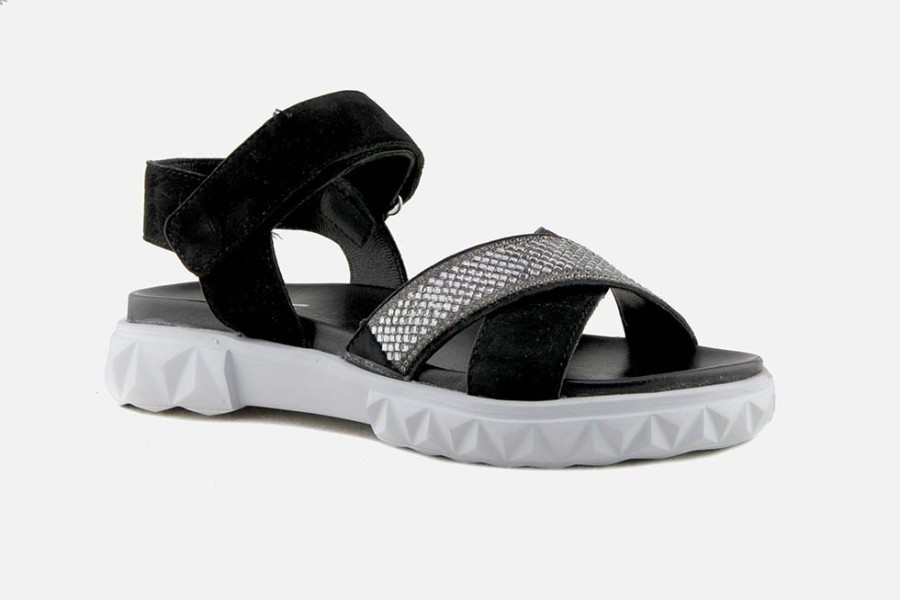 Women Alpe | Alpe - Allumette Noir Sandals On Labotte