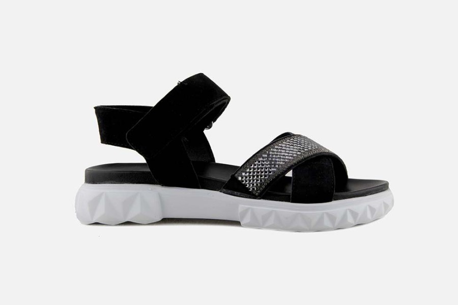 Women Alpe | Alpe - Allumette Noir Sandals On Labotte