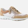 Women Mephisto | Mephisto - Ylona Camel Blanc Sneakers On Labotte