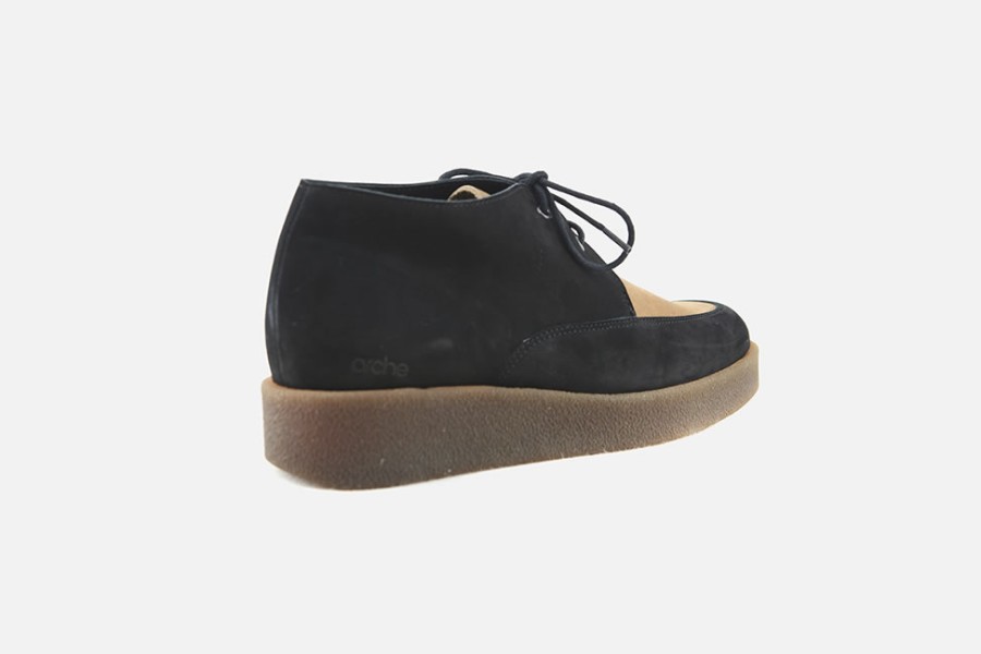 Women Arche | Arche - Comano Noir Malt Lace-Up Boots On Labotte