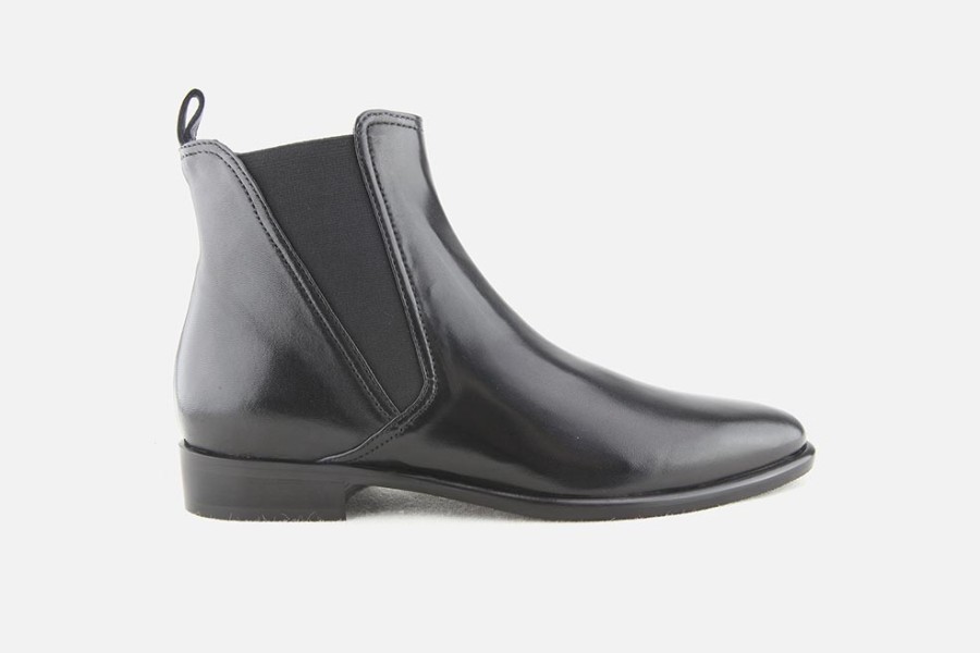 Women Lorenzo Masiero | Lorenzo Masiero - Lyon Lisse Noir Ankle Boots On Labotte