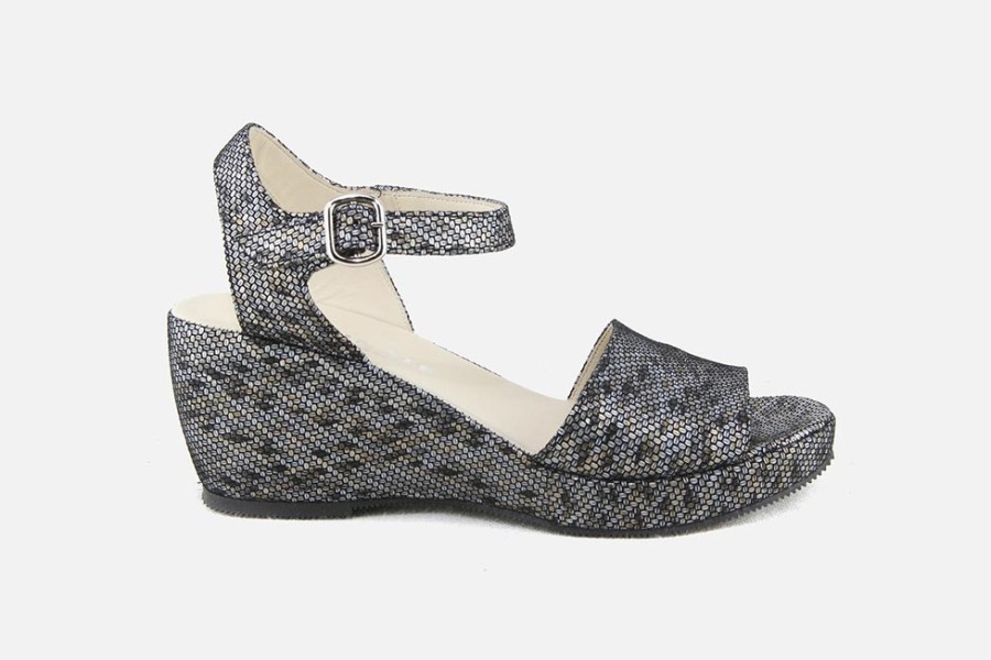 Women Brunate | Brunate - Batifol Noir Multi Sandals On Labotte