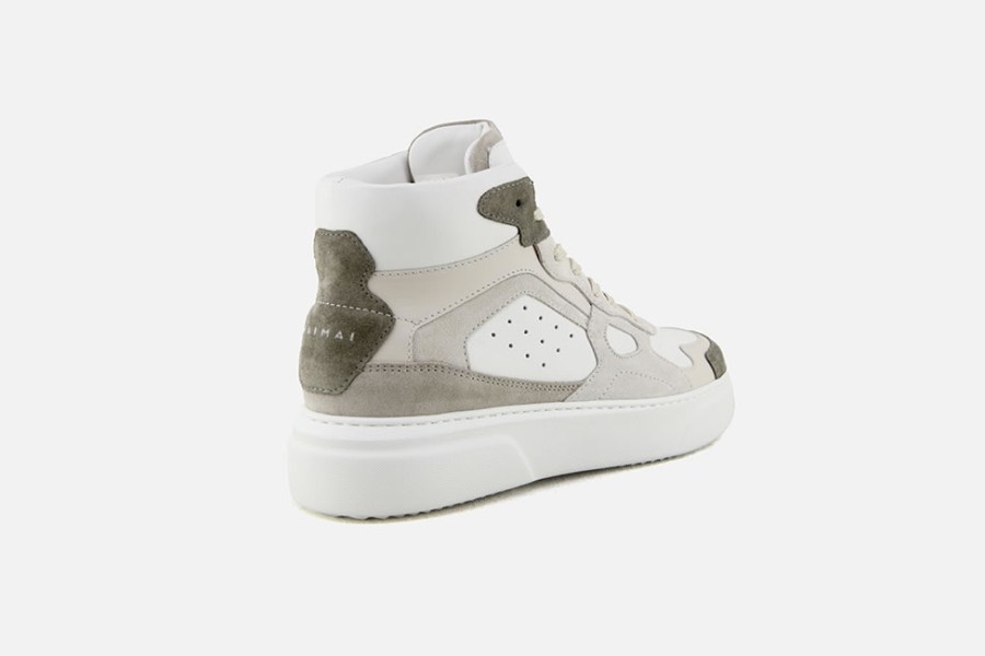 Women MaiMai | Maimai - Embellie Hi Mud Sandy White Lace-Up Boots On Labotte