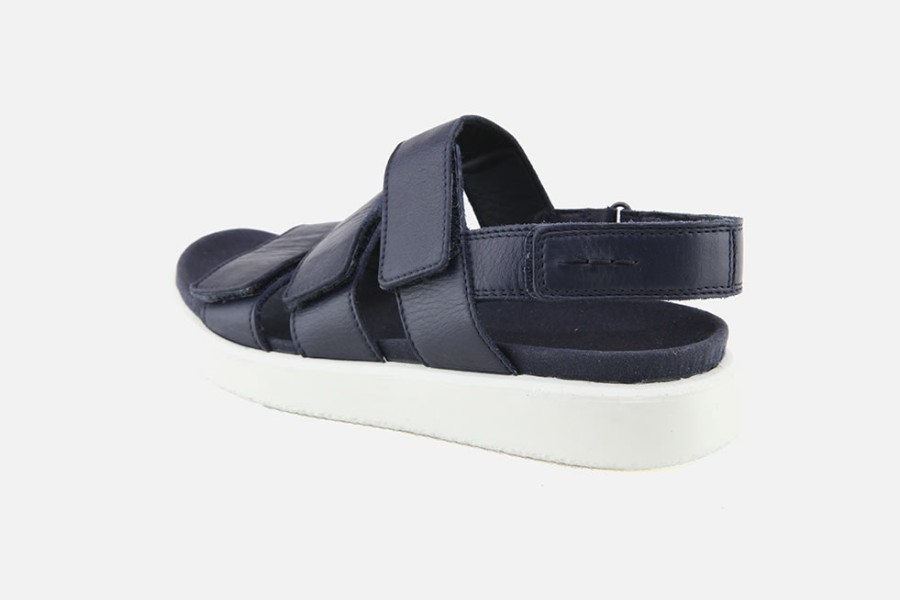 Women Ecco | Ecco - Flow Straps Blue Sandals On Labotte