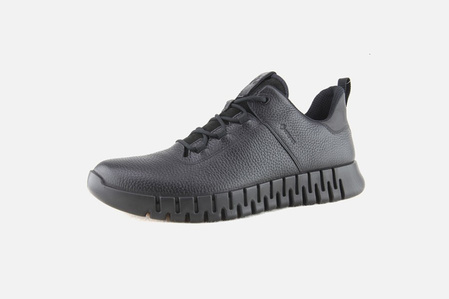 Men Ecco | Ecco - Gruuv All Black Gtx Man Sneakers On Labotte