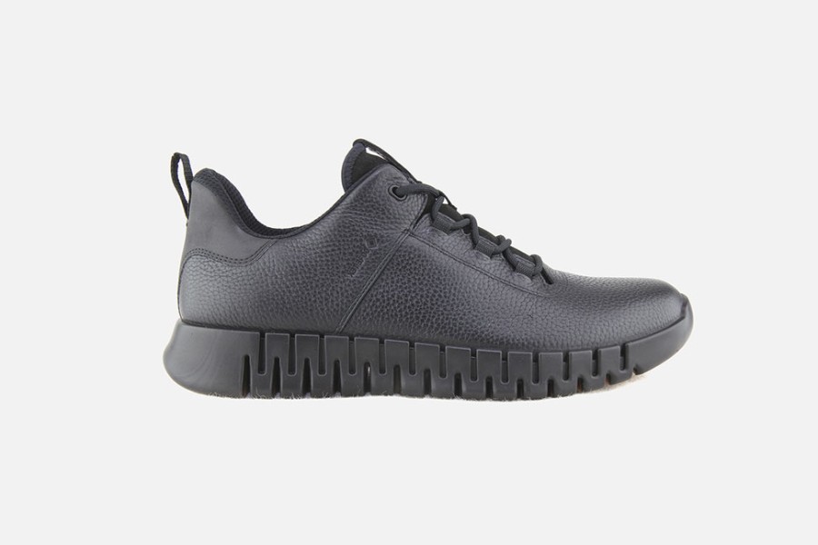Men Ecco | Ecco - Gruuv All Black Gtx Man Sneakers On Labotte