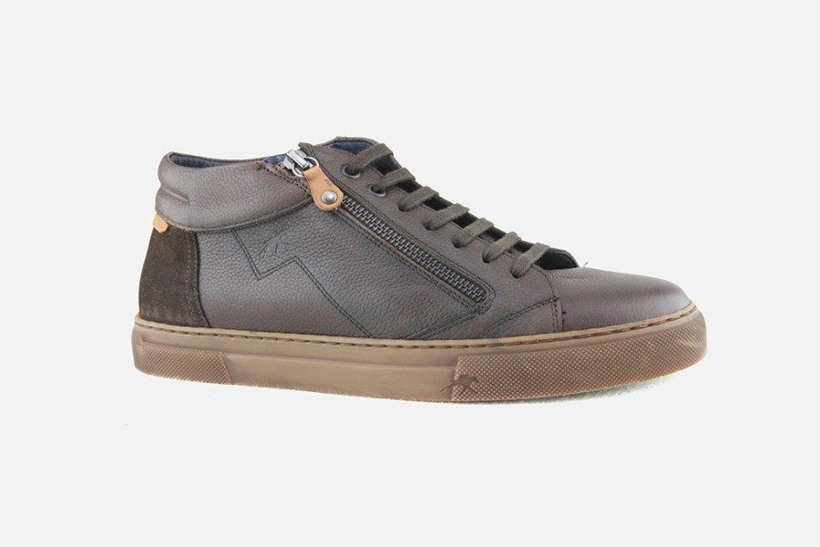 Men Fluchos | Fluchos - Armor Zip Cafe Lace-Up Boots On Labotte