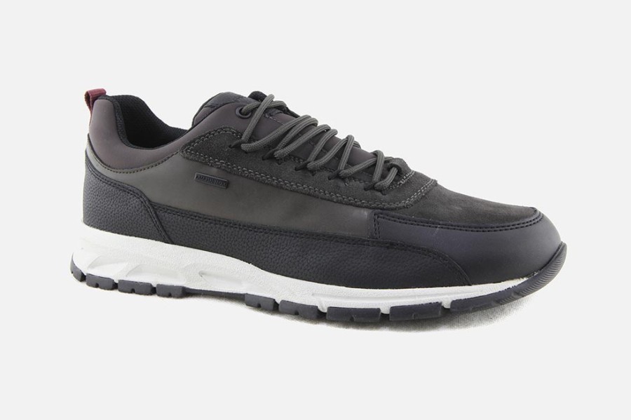 Men Geox | Geox - Delray Black Mud Abx Sneakers On Labotte