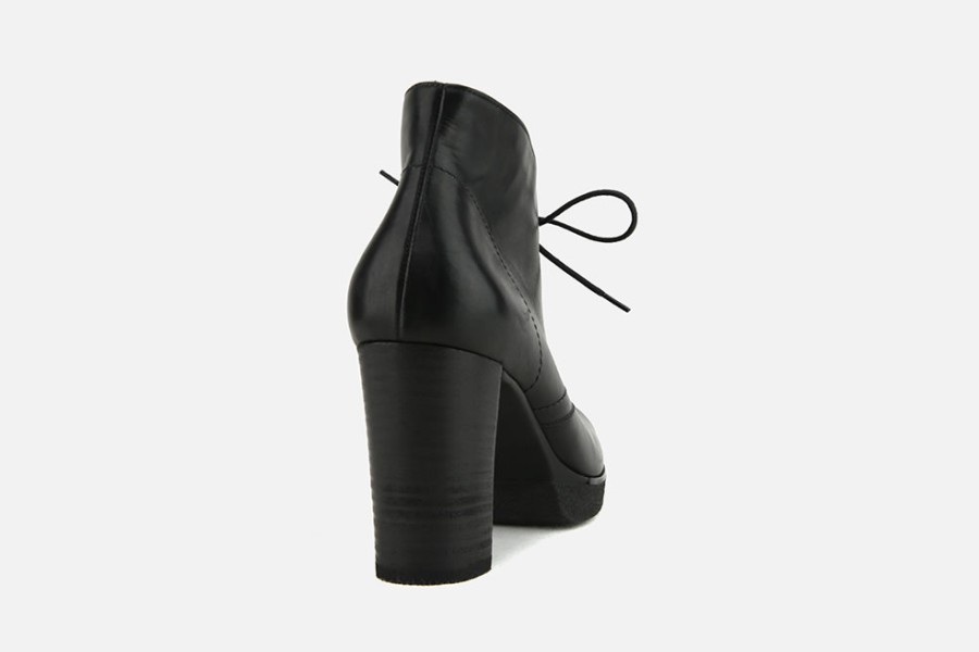 Women Paul Green | Paul Green - Pop Noir Lace-Up Boots On Labotte
