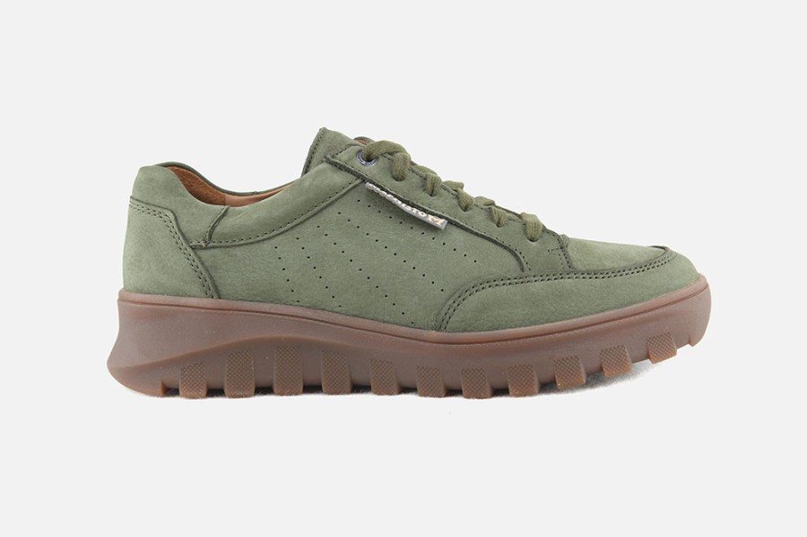 Men Mephisto | Mephisto - Flynn Kaki Sneakers On Labotte