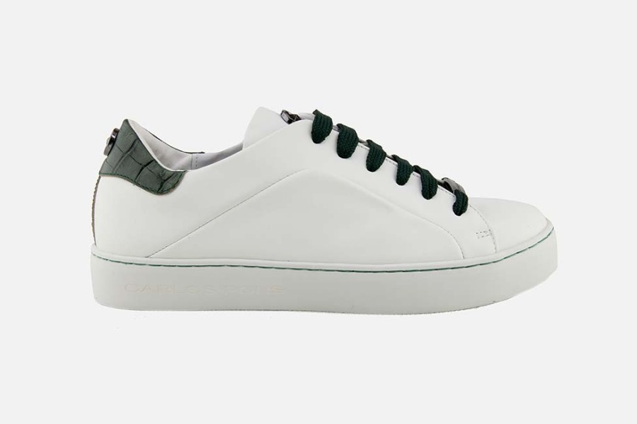 Women Carlos Pons Brand | Carlos Pons Brand - Carlajd Lisse White Jungle Sneakers On Labotte