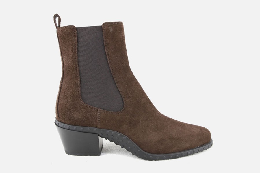 Women Tod's | Tod'S - Chelsea Faraway D Choco Ankle Boots On Labotte