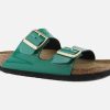 Women Birkenstock | Birkenstock - Arizona Birko Digital Green Sandals On Labotte