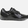 Women Geox | Geox - Sukie Black Lack Sneakers On Labotte