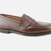 Men Crockett & Jones | Crockett & Jones - Grantham 2 Brown Loafers On Labotte