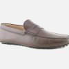 Men Tod's | Tod'S - City Gommino Lisse Marron Loafers On Labotte
