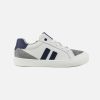 Boys Bellamy | Bellamy - Verity Gris Blanc Lace-Up Shoes On Labotte